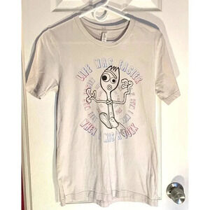 Disney Pixar Men's Size Small Toy Story 4 Forky Life Was Easier shirt